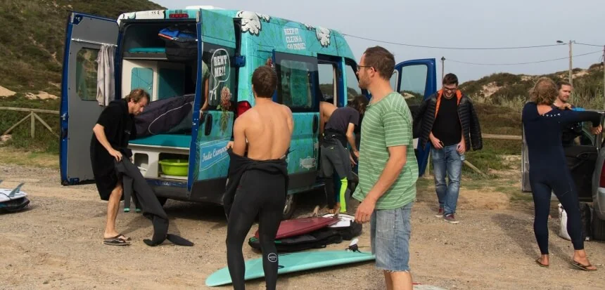 indie campers in portugal viele surfer verderben den brei