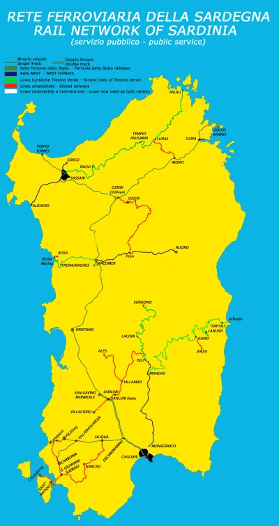 Öffentliches Verkehrsnetz Sardinien Öffentliches Verkehrsnetz Sardinien