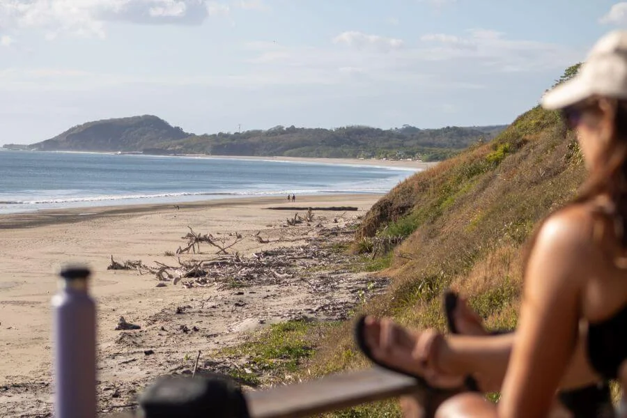 Blick über den Strand von Popoyo