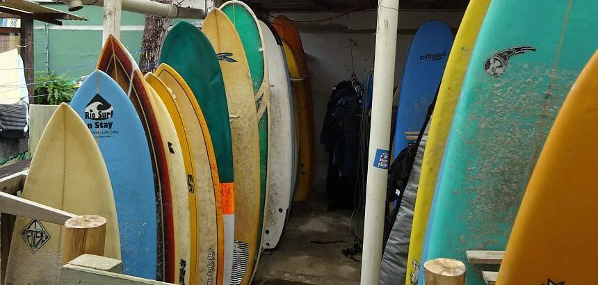 Surfboard-Lager