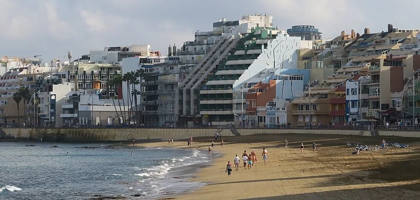 La Ventana Azul_Lage am Stadtstrand von Las Palmas