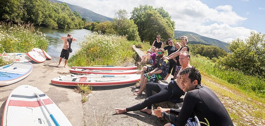 SUP Tour am Bergfluss Rio Coura ganz im Norden von Portugal