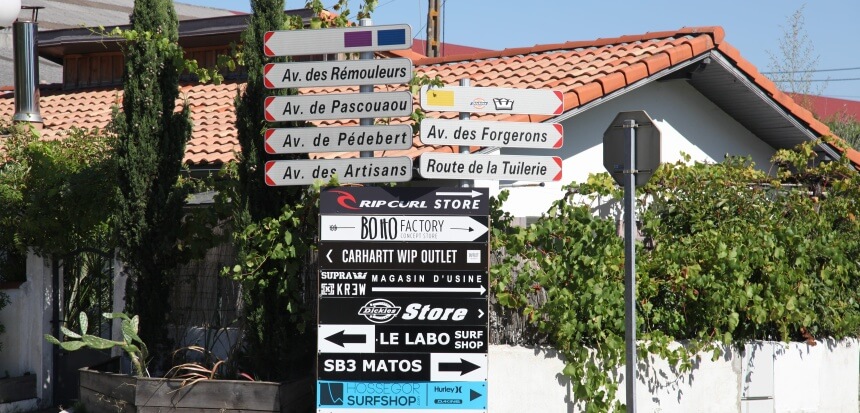 Outlet Parc d´Activités Pédebert in Soorts Hossegor in Frankreich