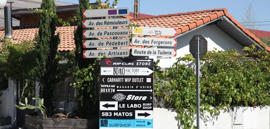 Outlet Parc d´Activités Pédebert in Soorts Hossegor in Frankreich Outlet Parc d´Activités Pédebert in Soorts Hossegor in Frankreich