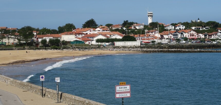 Surfspot La Bougie in der Bucht von Saint-Jean-de-Luz bei Socoa zum surfen lernen