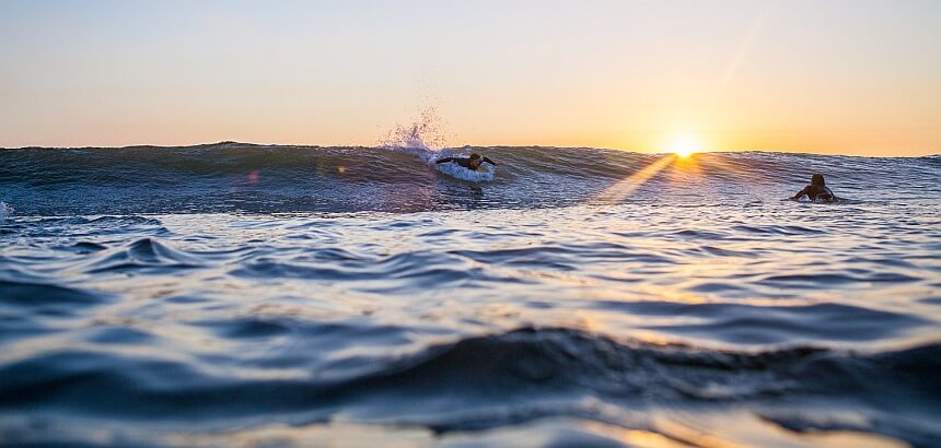 Sunset Surf in Moledo Portugal