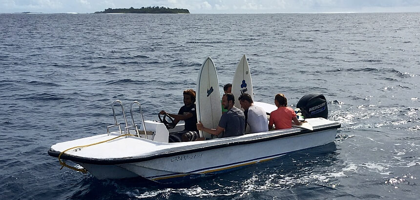 Bootrstrip zum Surfen auf den Malediven