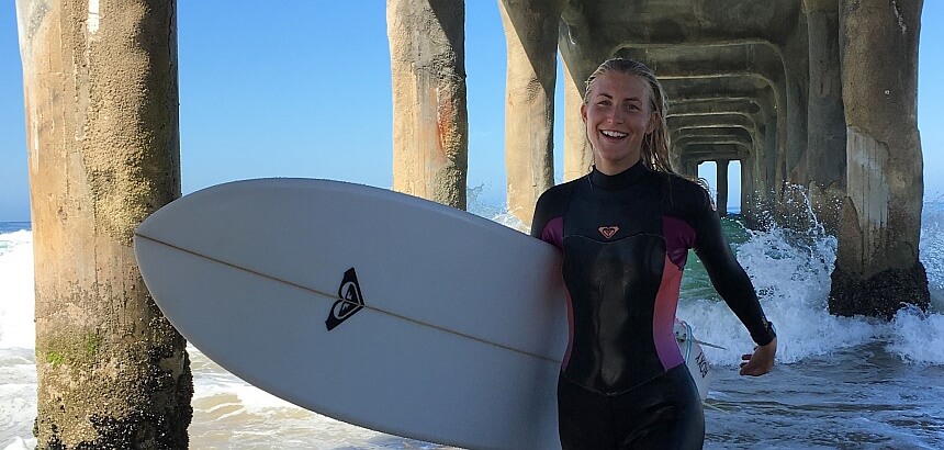 Surferin in Kalifornien