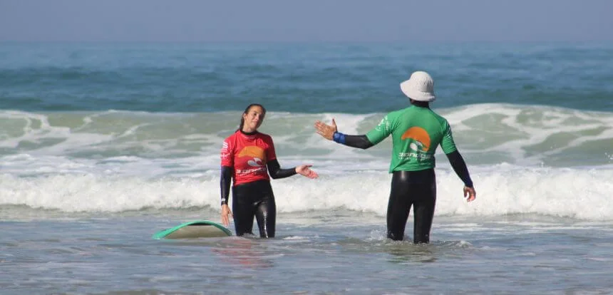 Surfkursgruppe bei Três Ondas_Betreuungsschlüssel von 1 zu 6_Portugal Surfcamp