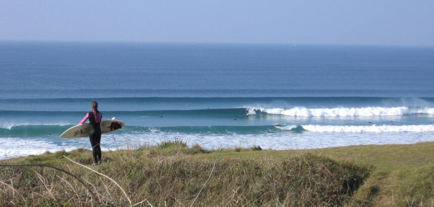 La Palue im April_perfekte Linien_Bretagne surfen