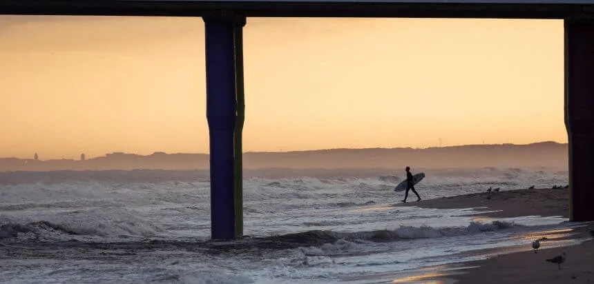 Niederlande surfen-Scheveningen im Winter
