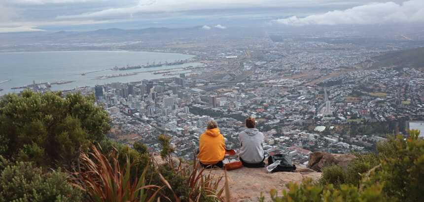 volunteers trip auf den Tafelberg in Kapstadt