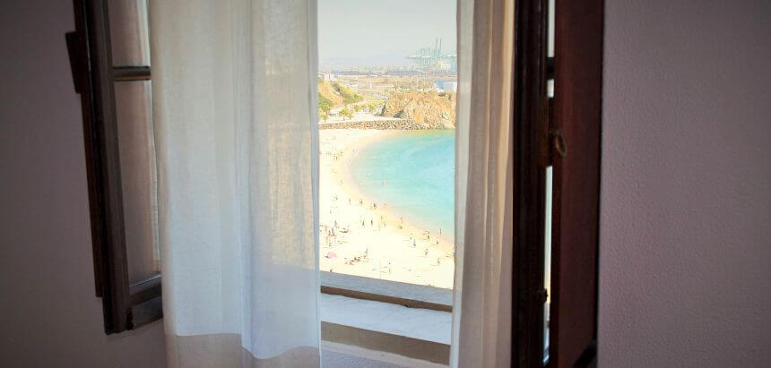 Blick aus einem der Doppelzimmer im Allmar Hostel Blick aus einem der Doppelzimmer im Allmar Hostel