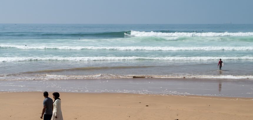 Anza ist ein beliebter Surfspot an kleinen Tagen in Marokko Anza ist ein beliebter Surfspot an kleinen Tagen in Marokko
