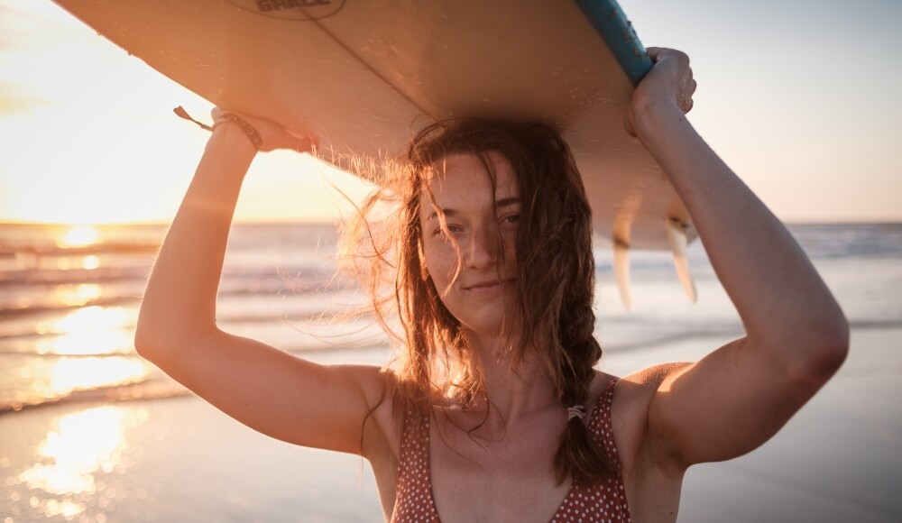 Fotoshooting vom Pure Surfcamp Frankreich zum Sunset am Strand