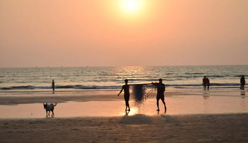 Fischer in Indien am Strand von Arambol - Goa Fischer in Indien am Strand von Arambol - Goa
