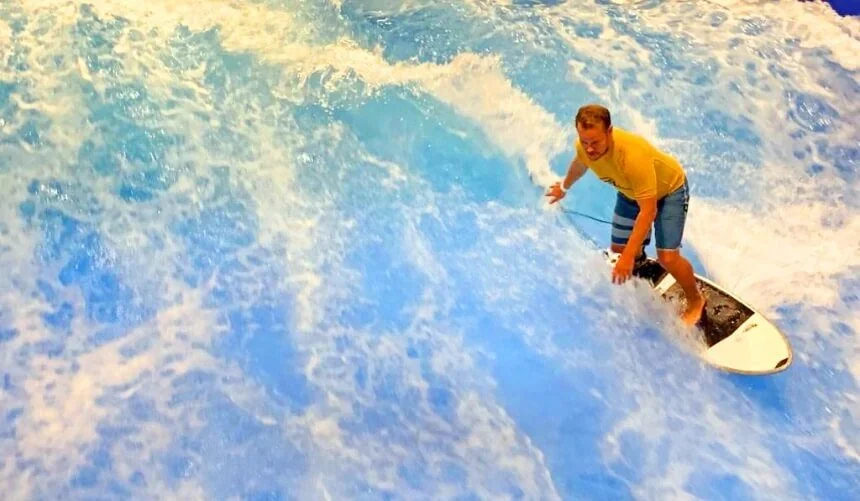 Erste Surfversuche im Wllenwerk Erste Surfversuche im Wllenwerk