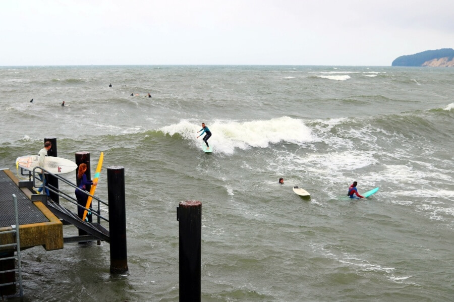 Die Wellenhöhe auf der Ostsee kann beeindrucken