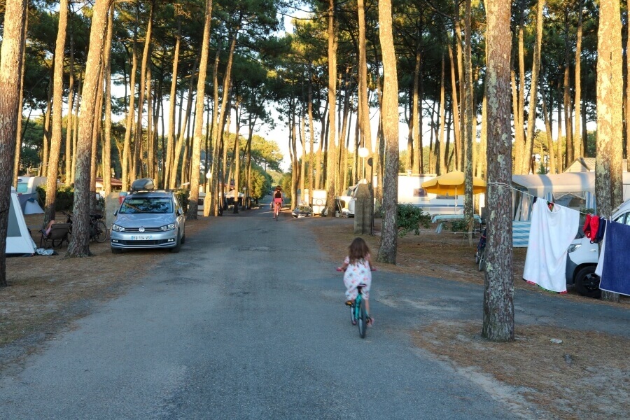 Der Campingplatz Albret Plage in Vieux-Boucau ist familienfreundlich und ruhig