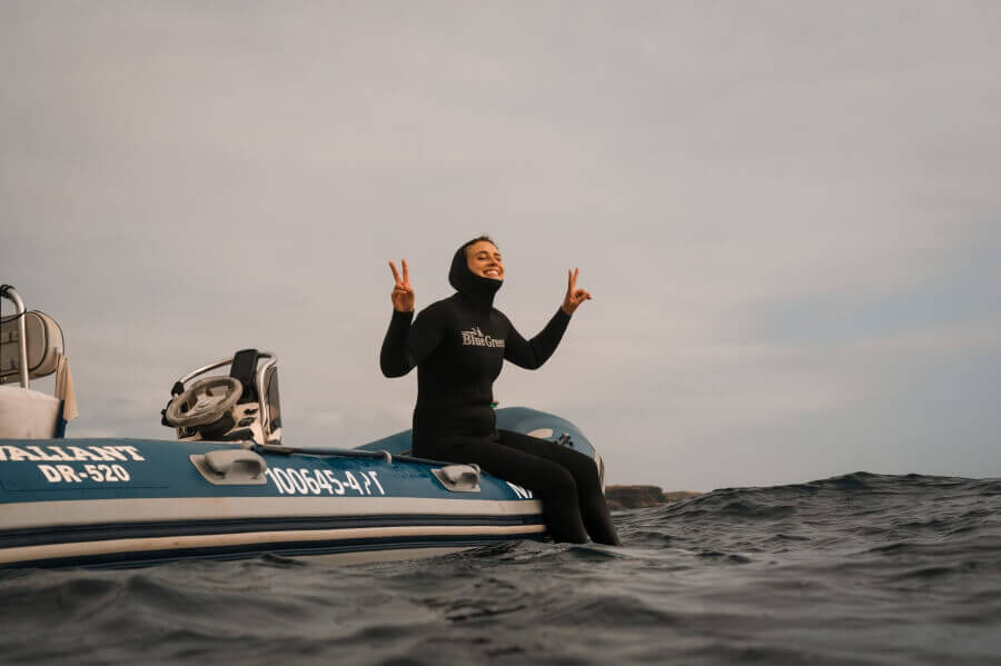 Concha vom Freedive-Kurs von Águas Vivas in Vila Nova de Milfontes, Portugal