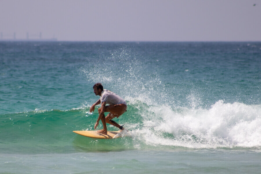 Am Surfspot Kabalana in Ahangama gibt es besondres gute Wellen für Surfanfänger 