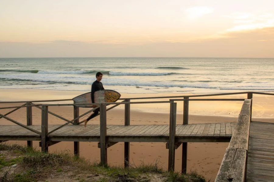 Sonnenuntergang am Surfspot von El Plamar