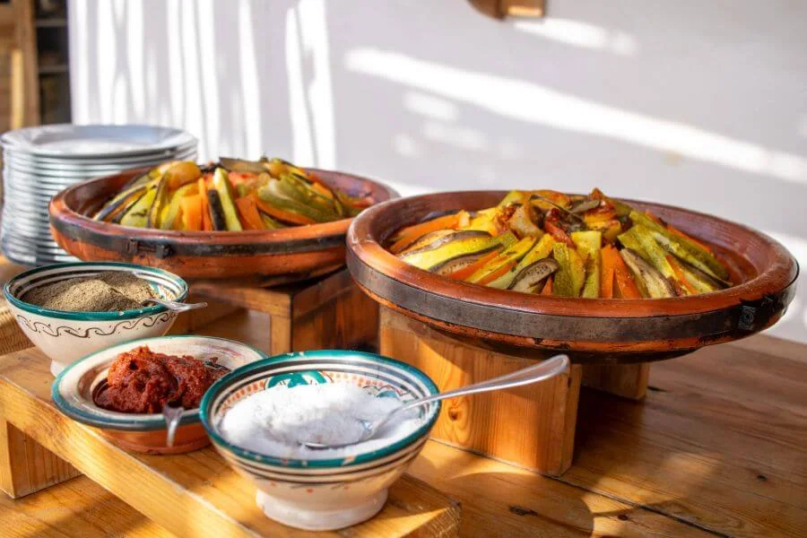 Vegetarische Tajine - das marokkanische Nationalgericht im Dreamsea Surfcamp Marokko