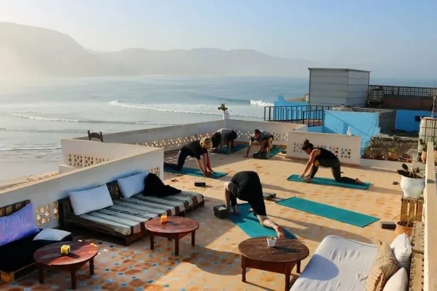 Olo-Surf-Nature-Surfcamp-Marokko-in-Imsouane Yoga im Olo Surf and Nature Surfcamp Marokko