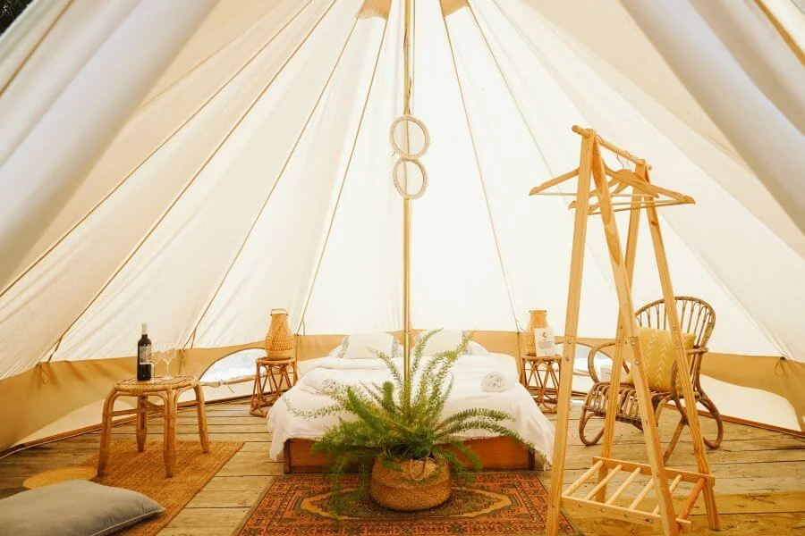Glamping Zelt bei Dreamsea Spanien Surfcamp in Kantabrien