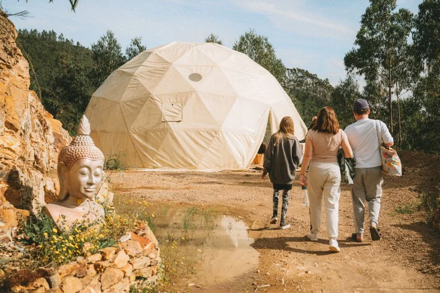 Yoga-Dome im Habitat Algarve von Surf Spirit Portugal