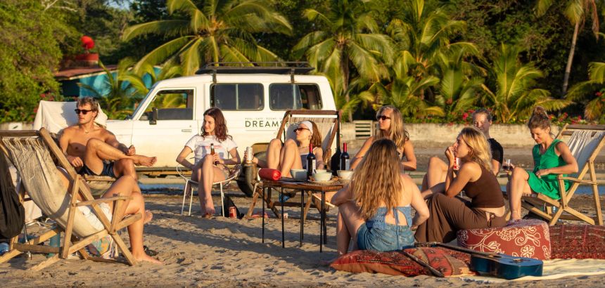 Sunset Picknik vom Dremsea Surf Camp am Playa Marsella in Nicaragua