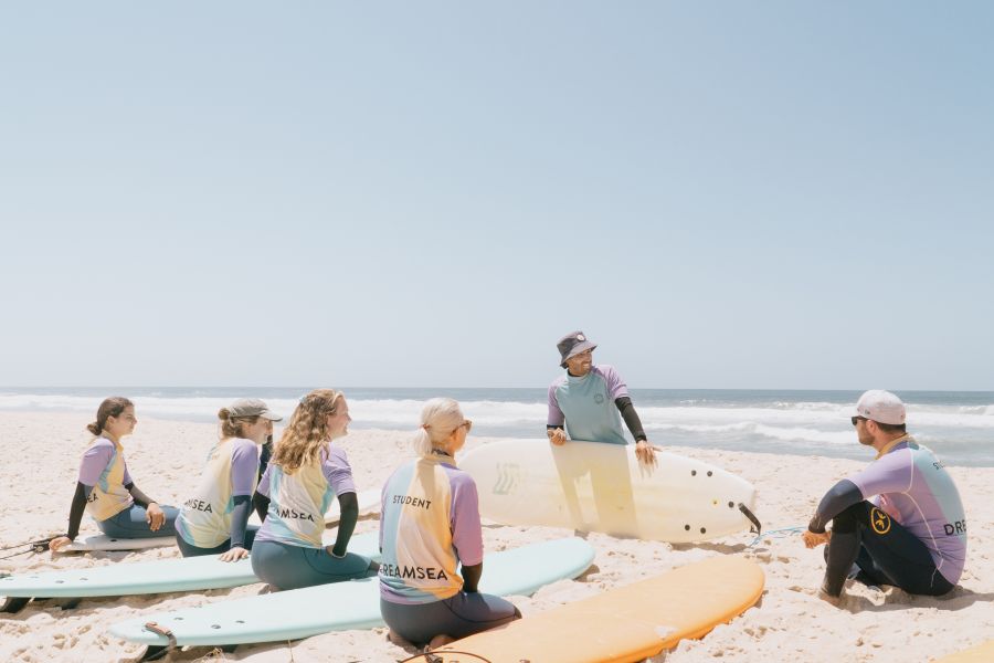 Surfkurs mit 5 Teilnehmern im Dreamsea Surfcamp Portugal